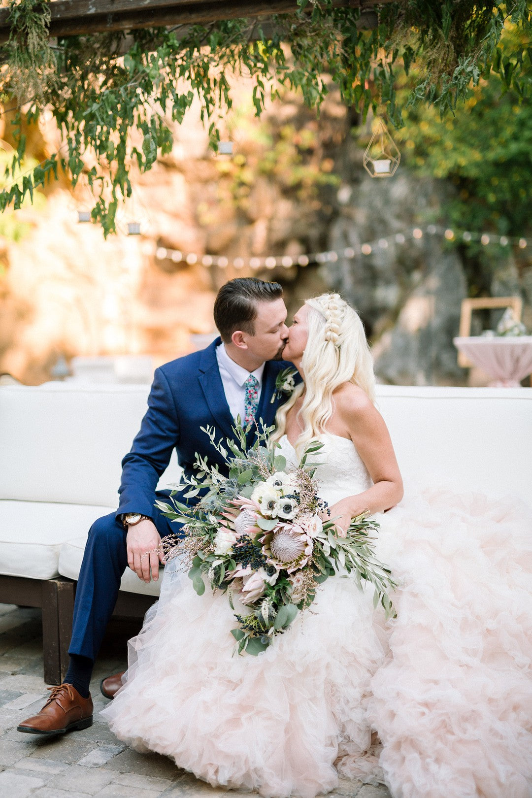 A Blush & Green Geometric Wedding at The Quarry
