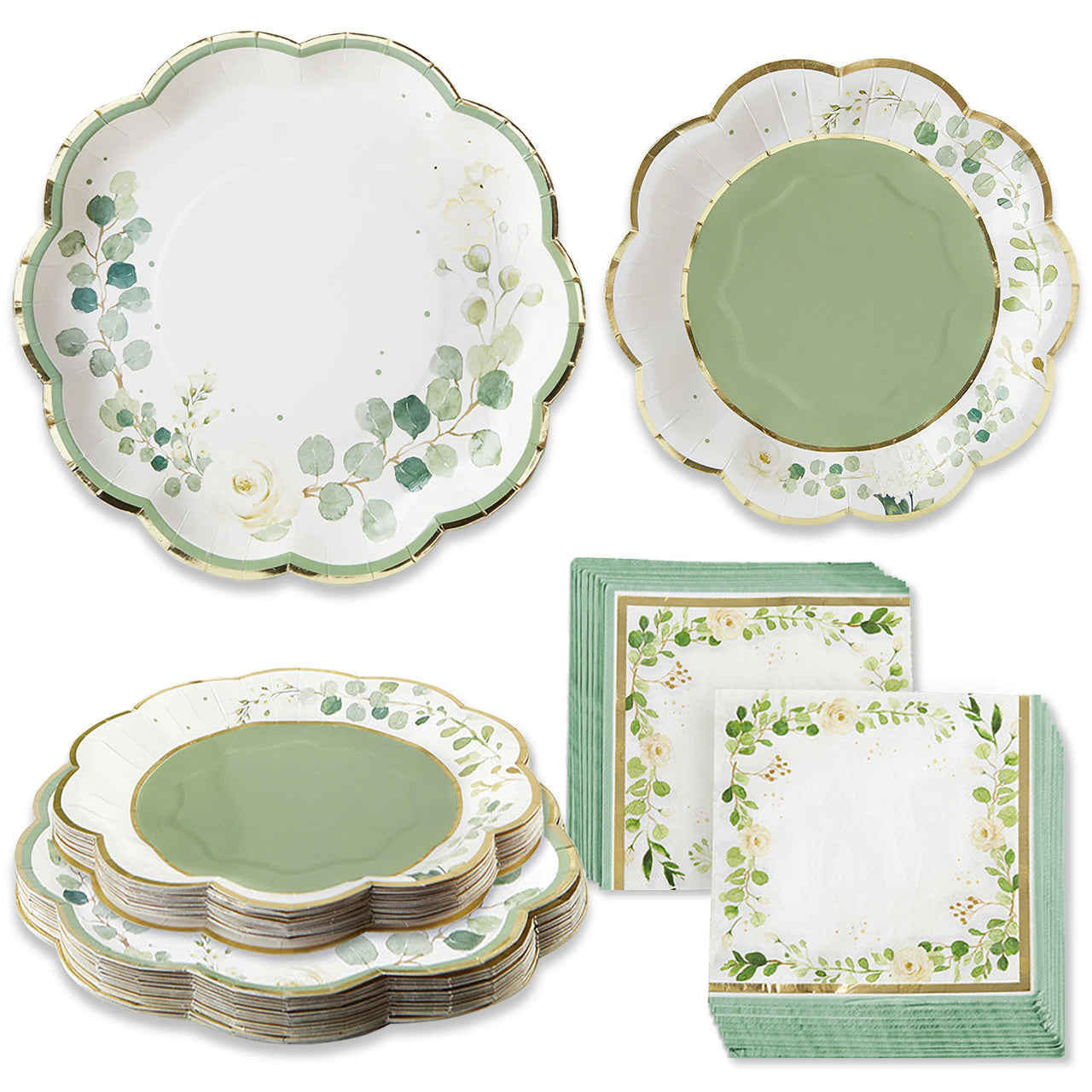 Kate Aspen Botanical Garden 62 Piece Party Tableware Set (16 Guests) Alternate Image 1 Kate Aspen | Plates