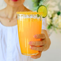 21 oz Ribbed Acrylic Clear Cups, Set of 8