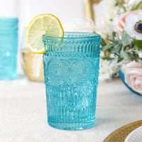 Thumbnail for 13 oz. Vintage Textured Aqua Blue Drinking Glasses (Set of 6) Alternate Image 8 Kate Aspen | Drinking Glasses