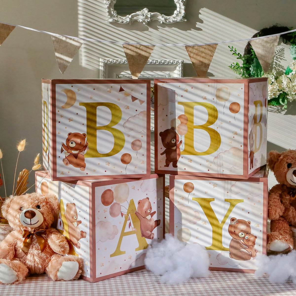 アンティーク雑貨 Baby Block Kind Bear Vase We Can Bearly Wait Baby Block Boxes – Kate Aspen