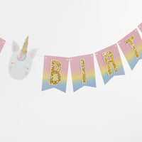 Thumbnail for Gold Glitter Unicorn Happy Birthday Décor Kit Alternate Image 5, Kate Aspen | Party Kit
