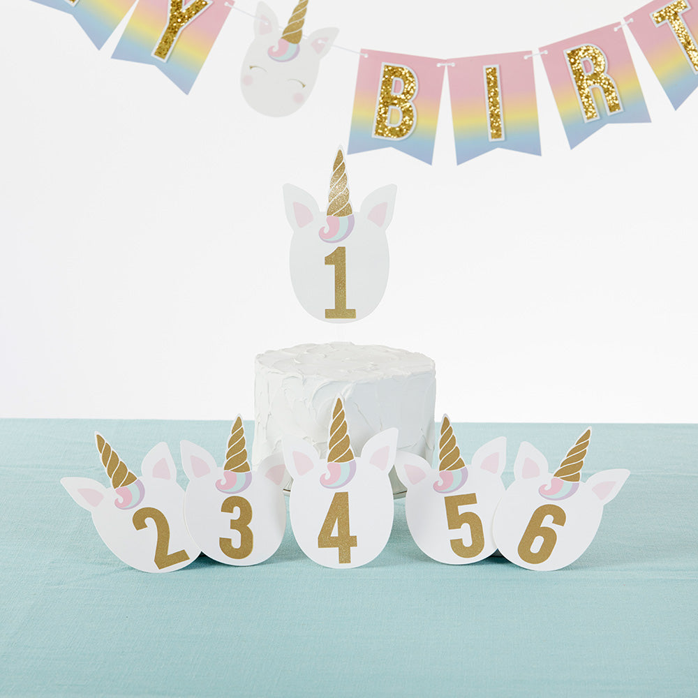 Gold Glitter Unicorn Happy Birthday Décor Kit Alternate Image 7, Kate Aspen | Party Kit