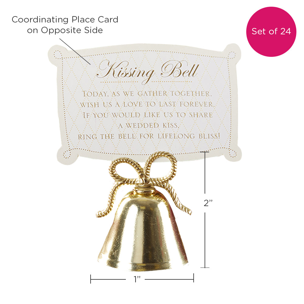Gold Kissing Bells Place Card/Photo Holder (Set of 24) Alternate Image 6, Kate Aspen | Place Card Holders & Frames