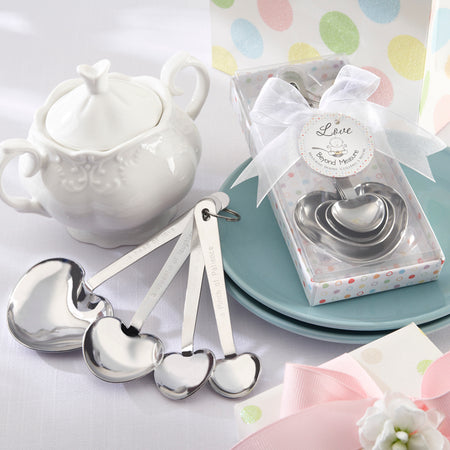 Love Beyond Measure Heart Shaped Measuring Spoons - Baby Shower (Set of 4) Main Image, Kate Aspen | Measuring Spoons