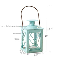 Thumbnail for Luminous Blue Mini-Lantern Tea Light Holder Alternate Image 4, Kate Aspen | Lanterns