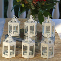 White Hexagon Mini Lantern (Set of 6) Alternate Image 5, Kate Aspen | Lanterns