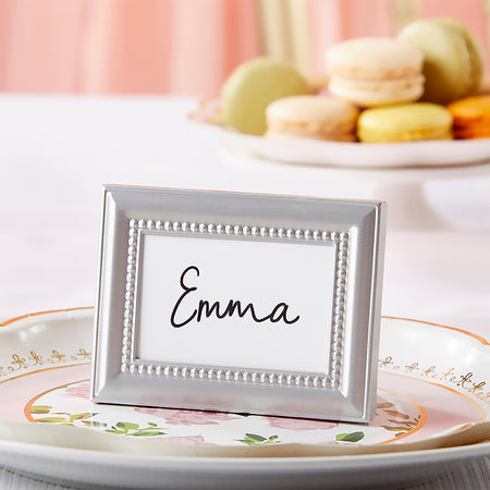 Beautifully Beaded Silver Place Card/Photo Holder (Set of 6) Alternate Image 2, Kate Aspen | Place Card Holders & Frames