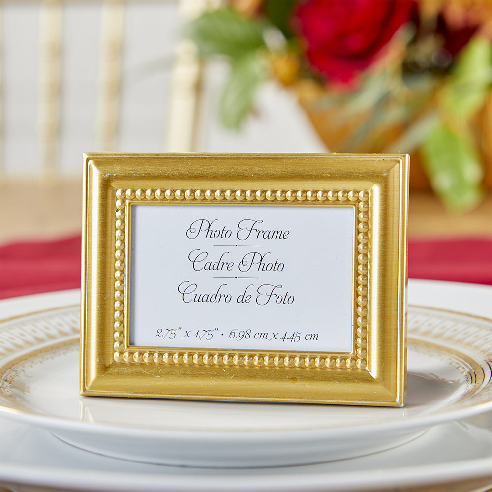 Beautifully Beaded Gold Place Card/Photo Holder (Set of 6) Main Image, Kate Aspen | Place Card Holders & Frames