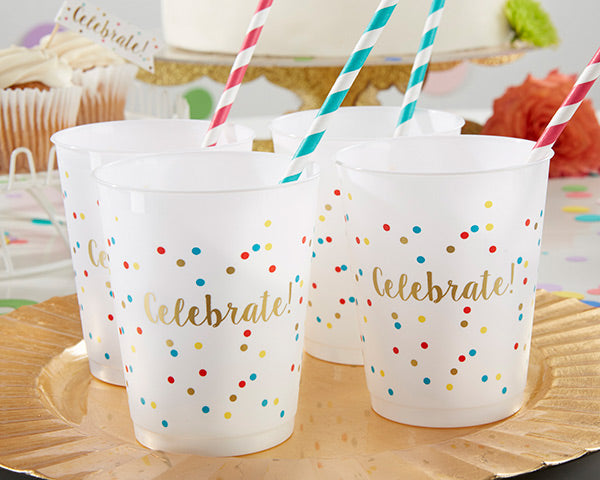 Celebrate 14 oz. Stadium Cups (Set of 12) Alternate Image 3, Kate Aspen | Cups