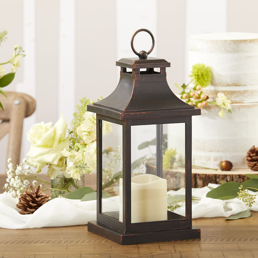 LED Vintage Decorative Copper Lantern - Hampton Alternate Image 5, Kate Aspen | Lanterns