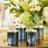 Thumbnail for Blue Mercury Glass Tea Light Holder (Set of 4) Alternate Image 7, Kate Aspen | Candles & Votives