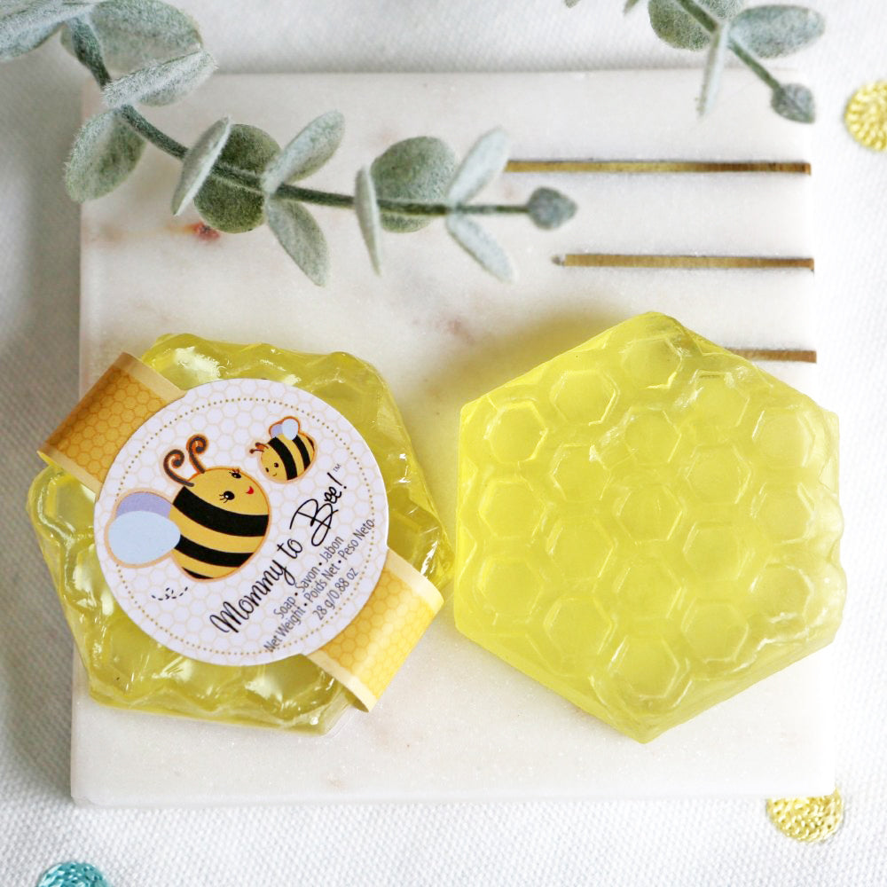 Mommy To Bee Honey Scented Honeycomb Soap (Set of 4) Alternate Image 3, Kate Aspen | Bath & Soap