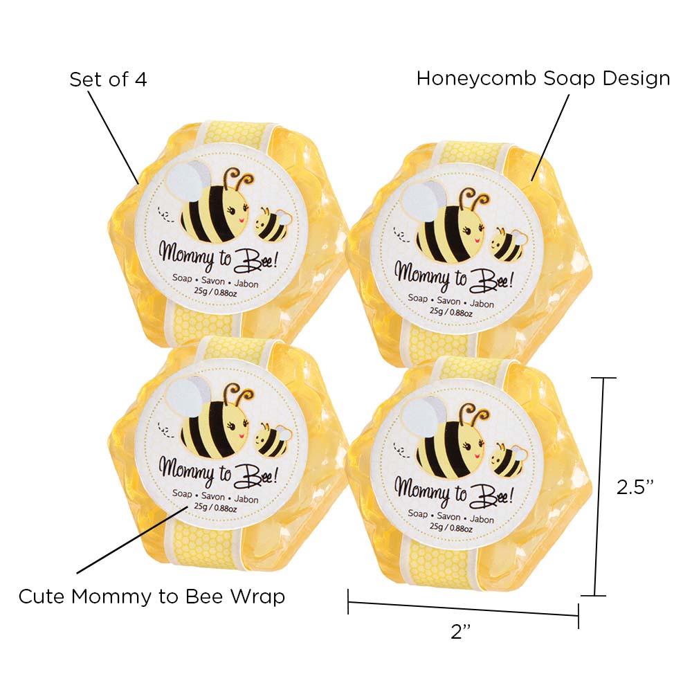 Mommy To Bee Honey Scented Honeycomb Soap (Set of 4) Alternate Image 8, Kate Aspen | Bath & Soap