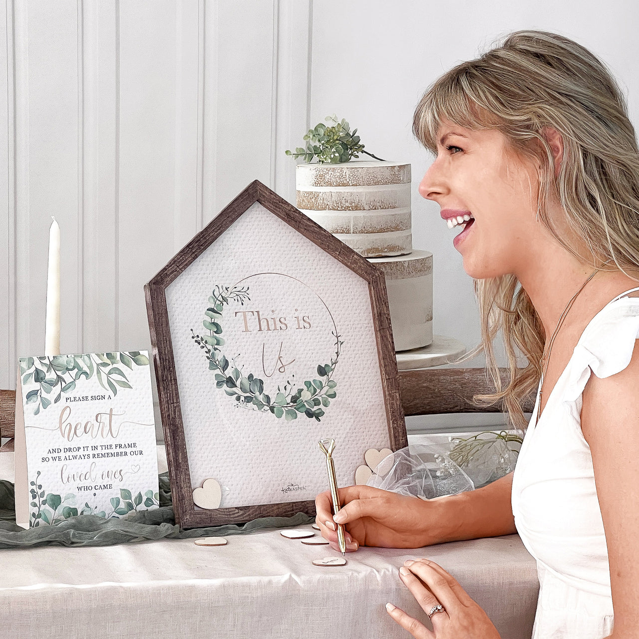 Wedding Guest Book Alternative - Modern Rustic House Shape Alternate Image 2, Kate Aspen | Guest Book