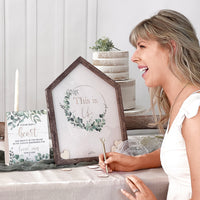 Wedding Guest Book Alternative - Modern Rustic House Shape Alternate Image 2, Kate Aspen | Guest Book