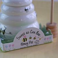 Thumbnail for Sweet As Can Bee Ceramic Honey Pot with Wooden Dipper Alternate Image 9 Kate Aspen | Honey Pot