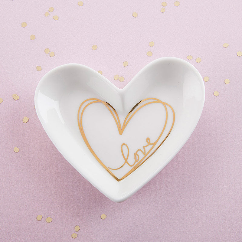 Heart Shaped Trinket Dish - Small Main Image, Kate Aspen | Trinket Dish