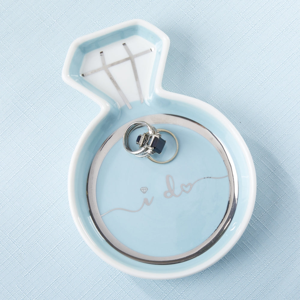 Blue Diamond Ring Trinket Dish Main Image, Kate Aspen | Trinket Dish