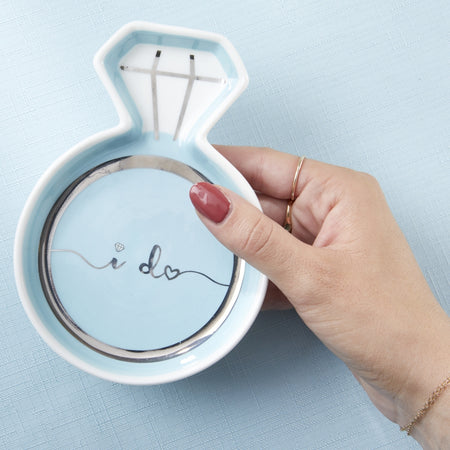Blue Diamond Ring Trinket Dish Alternate Image 2, Kate Aspen | Trinket Dish