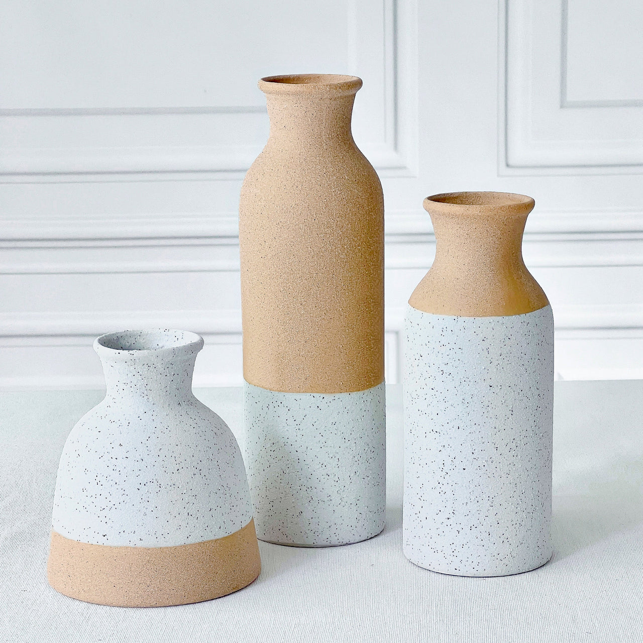 Modern Farmhouse Vase (Set of 3) Main Image, Kate Aspen | Vase