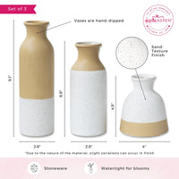 Thumbnail for Modern Farmhouse Vase (Set of 3) Alternate Image 6, Kate Aspen | Vase