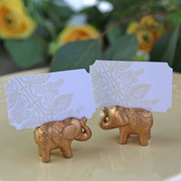 Thumbnail for Gold Lucky Elephant Place Card Holder (Set of 6) Alternate Image 4, Kate Aspen | Place Card Holders & Frames