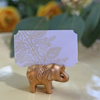 Thumbnail for Gold Lucky Elephant Place Card Holder (Set of 6) Alternate Image 5, Kate Aspen | Place Card Holders & Frames