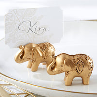 Thumbnail for Gold Lucky Elephant Place Card Holder (Set of 6) Main Image, Kate Aspen | Place Card Holders & Frames