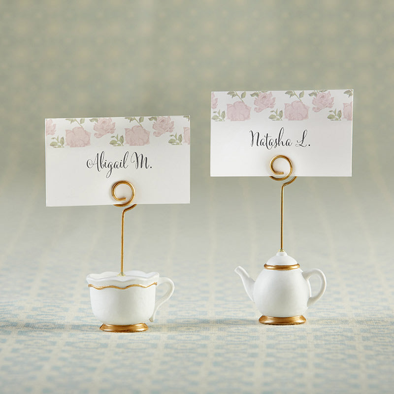 Tea Time Whimsy Place Card Holder (Set of 6) Main Image, Kate Aspen | Place Card Holders & Frames