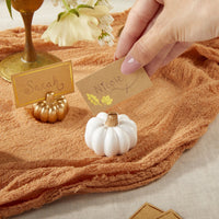Thumbnail for White Pumpkin Place Card Holder (Set of 6) Alternate Image 6, Kate Aspen | Place Card/Place Card Holder
