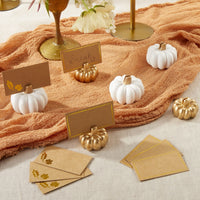 Thumbnail for White Pumpkin Place Card Holder (Set of 6) Main Image1, Kate Aspen | Place Card/Place Card Holder