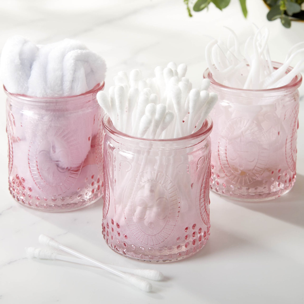 Vintage Pink Glass Tea Light Holder (Set of 4) Alternate Image 7, Kate Aspen | Candles & Votives