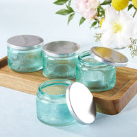 Thumbnail for Garden Blooms Glass Tea Light Holder - Blue (Set of 4) Main Image, Kate Aspen | Tealight/Votive Holder