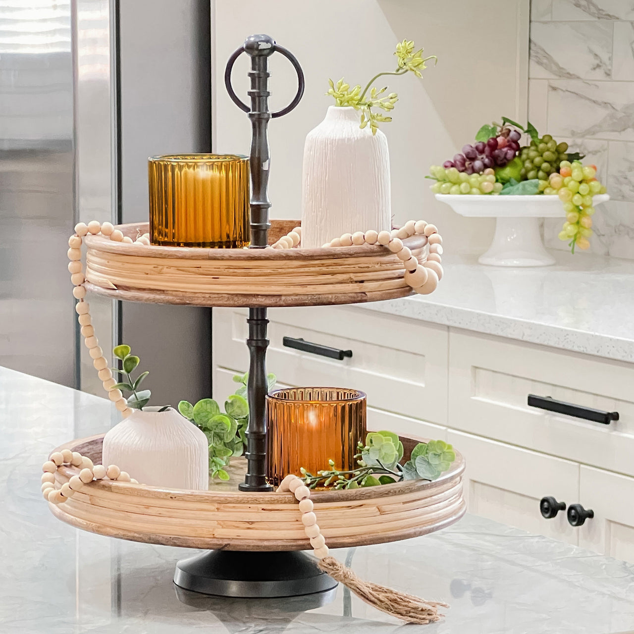 Ribbed Amber Glass Votive Candle Holder (Set of 6) Alternate Image 7, Kate Aspen | Tealight/Votive Holder
