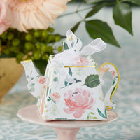 Thumbnail for Floral Teapot Favor Box (Set of 24) Alternate Image 2, Kate Aspen | Favor Boxes
