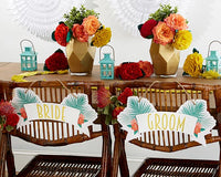 Thumbnail for Tropical Chic Bride & Groom Chair Signs Alternate Image 2, Kate Aspen | Chair Signs