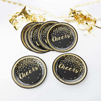Thumbnail for Gold Foil Cheers 9 in. Premium Paper Plates - Party Time (Set of 8) Main Image, Kate Aspen | Paper Plate