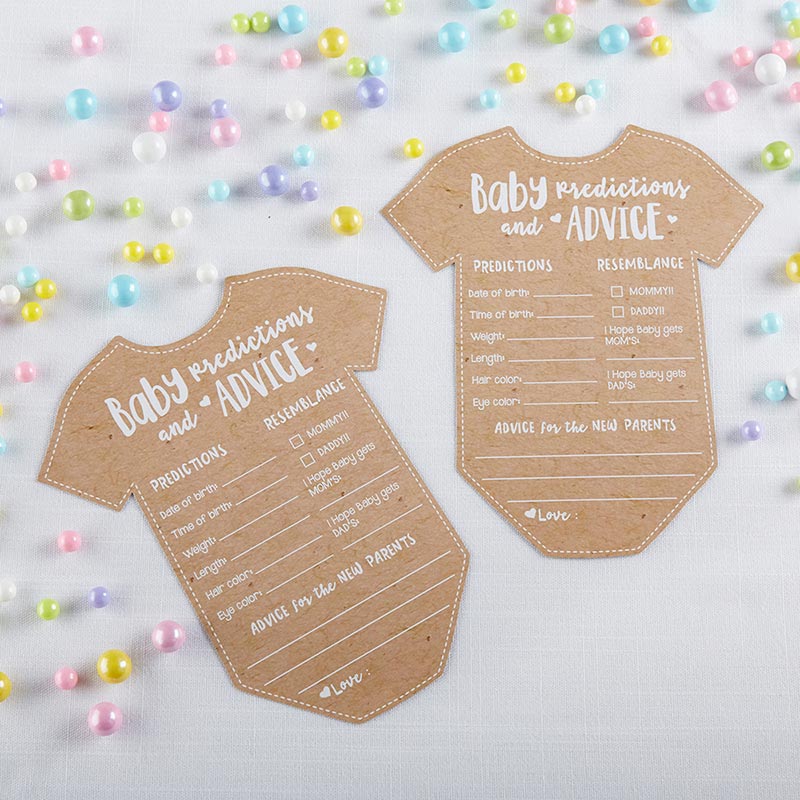 Baby Shower Prediction Advice Card - Onesie Shape (Set of 50) Main Image, Kate Aspen | Games and Advice Cards