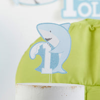 Thumbnail for 1st Birthday Milestone Photo Banner & Cake Topper - Shark Party Alternate Image 6, Kate Aspen | Party Kit