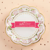 Thumbnail for Tea Time Whimsy 7 in. Premium Paper Plates - Pink (Set of 16) Alternate Image 5, Kate Aspen | Paper Plate