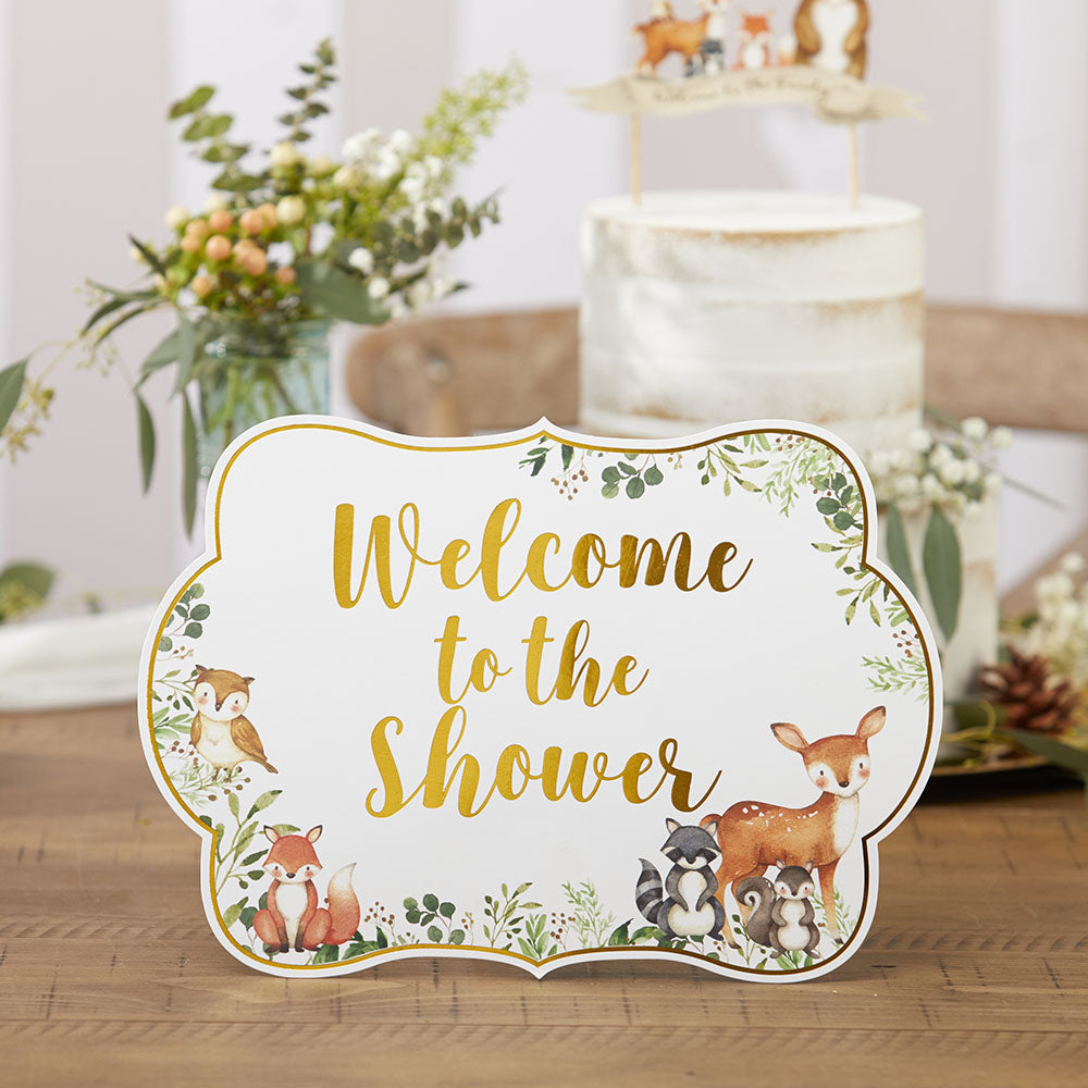 Woodland Baby Décor Sign Kit (Set of 8) Main Image, Kate Aspen | Banners & Signs