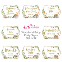Thumbnail for Woodland Baby Décor Sign Kit (Set of 8) Alternate Image 5, Kate Aspen | Banners & Signs