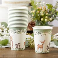 Thumbnail for Woodland Baby 8 oz. Paper Cups (Set of 16) Main Image, Kate Aspen | Cups