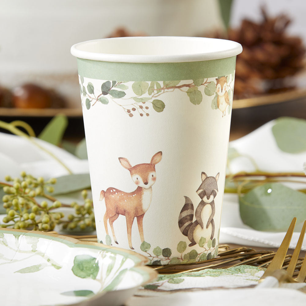 Woodland Baby 8 oz. Paper Cups (Set of 16) Alternate Image 5, Kate Aspen | Cups