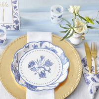 Thumbnail for Blue Willow 9 in. Premium Paper Plates (Set of 16) Alternate Image 4, Kate Aspen | Paper Plate