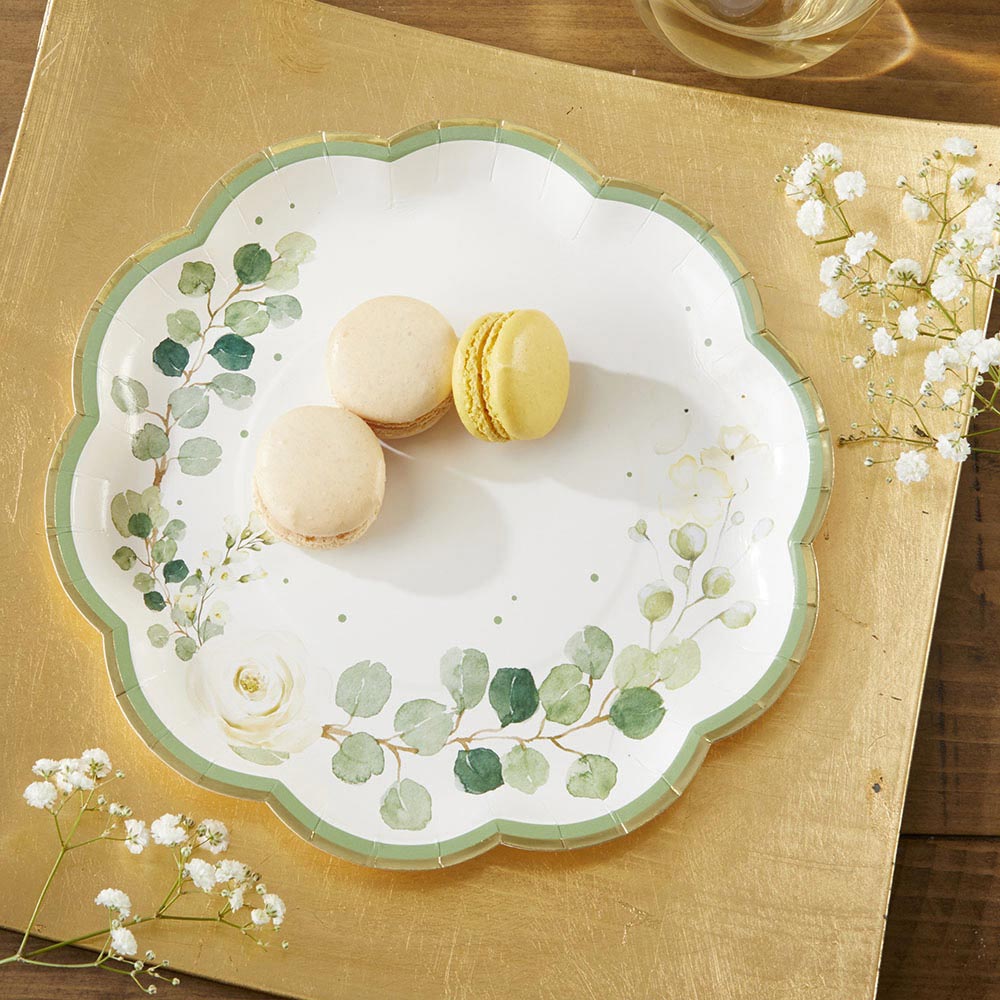 Botanical Garden 9 in. Premium Paper Plates (Set of 16) Alternate Image 3, Kate Aspen | Plates