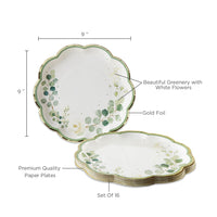 Botanical Garden 9 in. Premium Paper Plates (Set of 16) Alternate Image 6, Kate Aspen | Plates