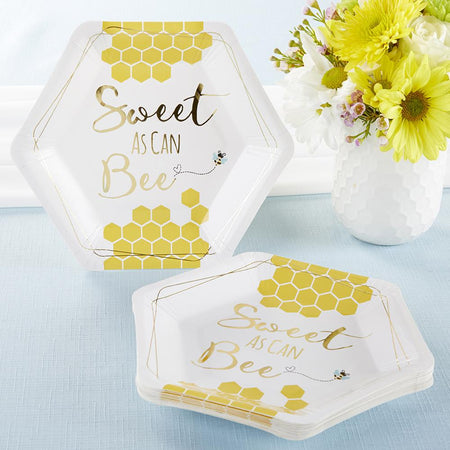 Sweet as Can Bee 7 in. Premium Paper Plates (Set of 16) Main Image, Kate Aspen | Paper Plate
