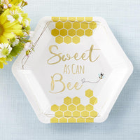 Thumbnail for Sweet as Can Bee 7 in. Premium Paper Plates (Set of 16) Alternate Image 2, Kate Aspen | Paper Plate